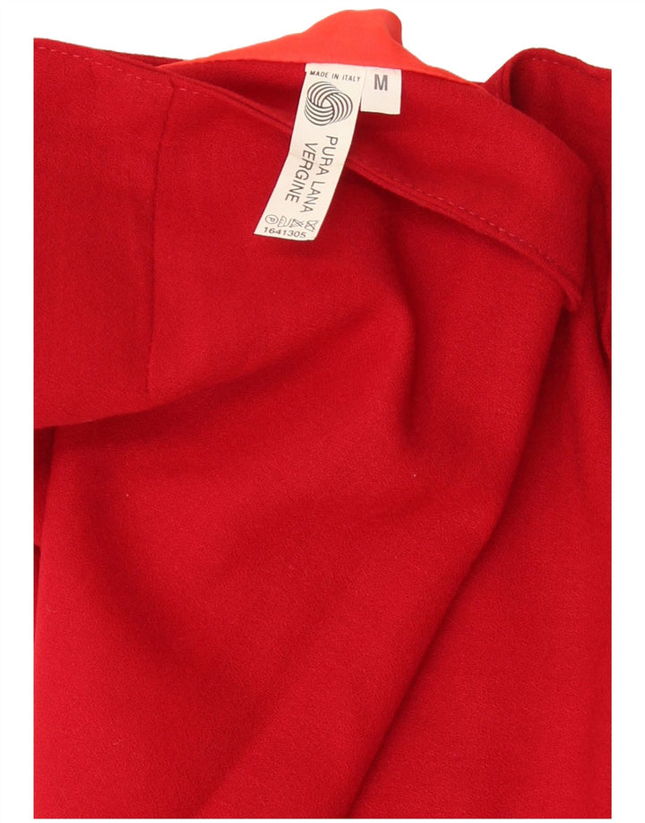 Vintage Womens Mini Wrap Skirt Medium W28 Red Virgin Wool