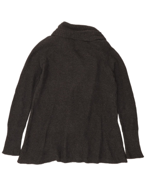 Zara Womens Open Cardigan Sweater UK 12 Medium Grey Cotton