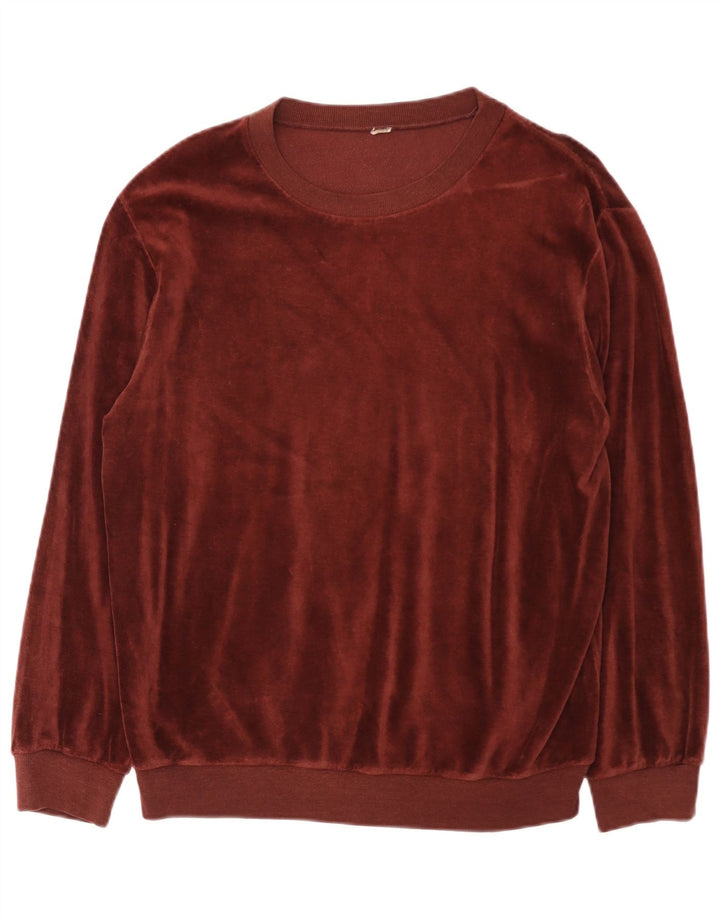 Vintage Mens Top Long Sleeve Medium Burgundy