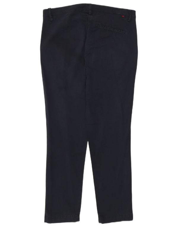 Kappa Womens Slim Fit Chino Trousers IT 42 Medium W30 L27 Navy Blue Cotton