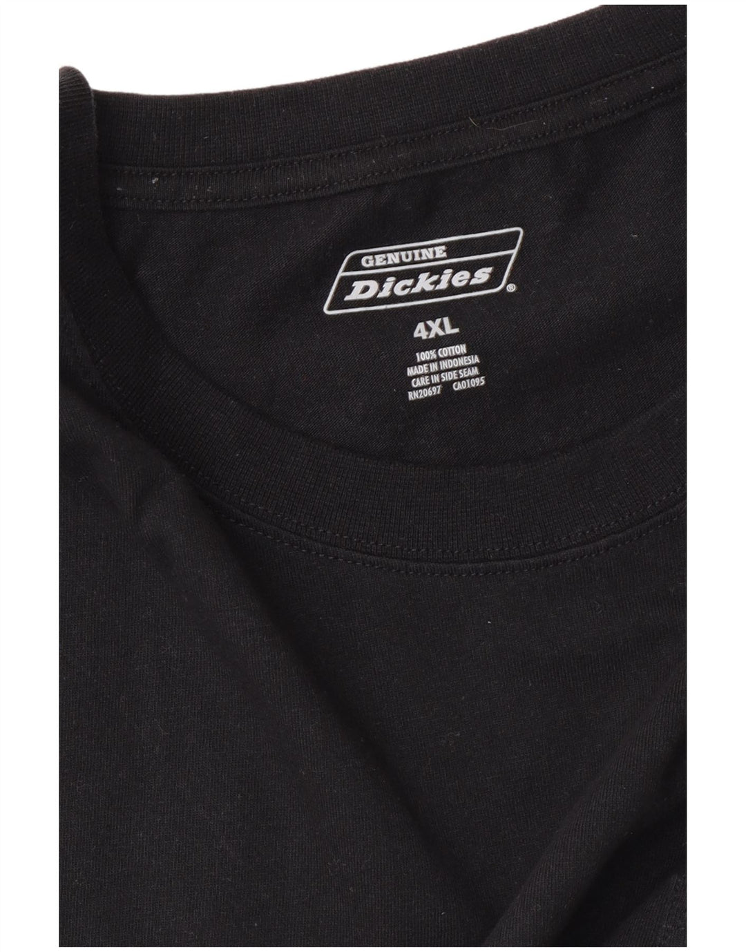 DICKIES Mens T-Shirt Top 4XL Black Cotton