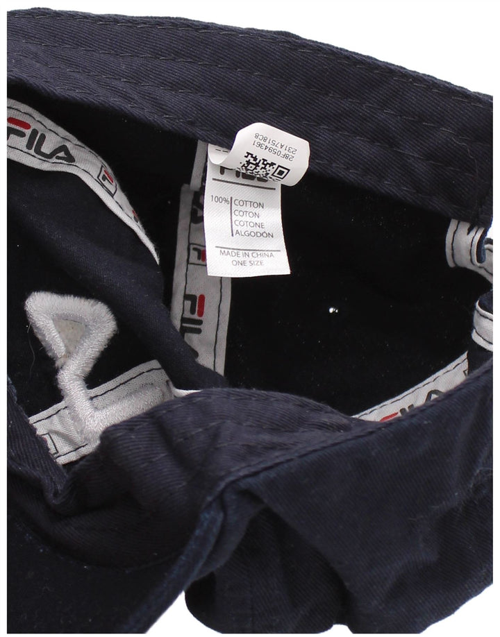 Fila Mens Graphic Baseball Cap One Size Navy Blue Cotton
