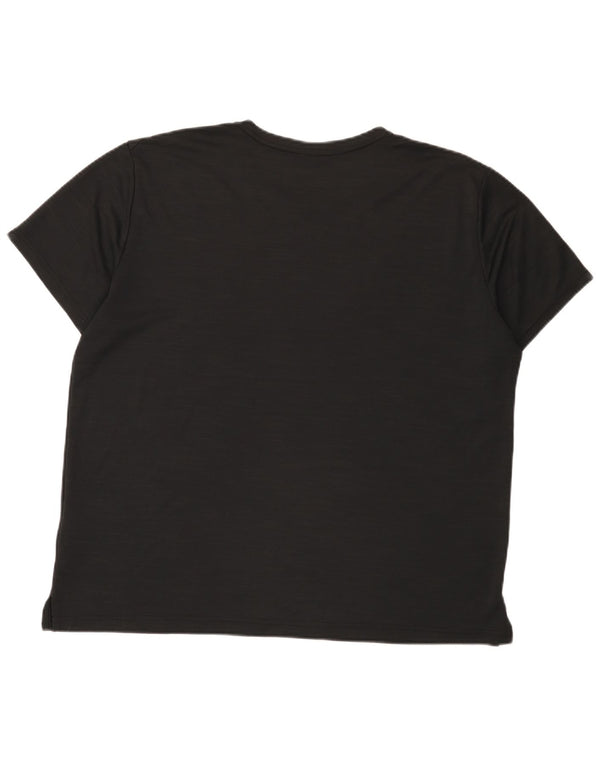 Nike Mens Dri Fit T-Shirt Top XL Black Flecked Polyester
