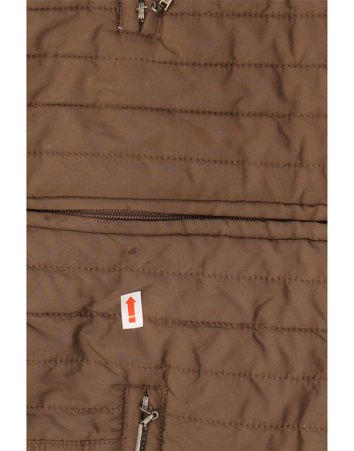 PACO Womens Padded Jacket UK 14 Medium Brown Polyester