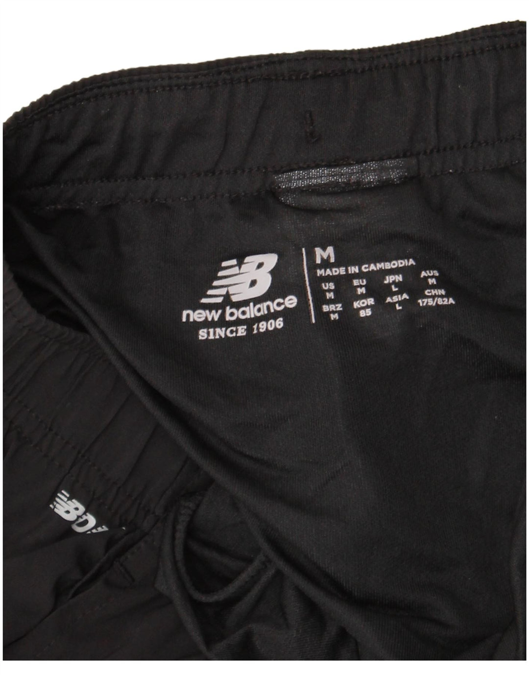 New Balance Mens Sport Shorts Medium Black Polyester