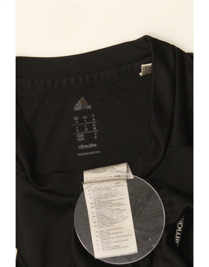 Adidas Mens Climalite Graphic T-Shirt Top Medium Black Polyester