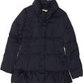LAURA ASHLEY Womens Padded Coat UK 8 Small Navy Blue Polyester Vintage Laura Ashley and Second-Hand Laura Ashley from Messina Hembry 