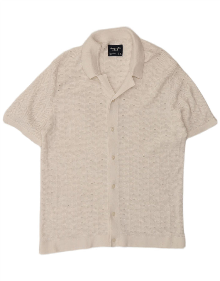 Abercrombie & Fitch Mens Short Sleeve Shirt Medium White