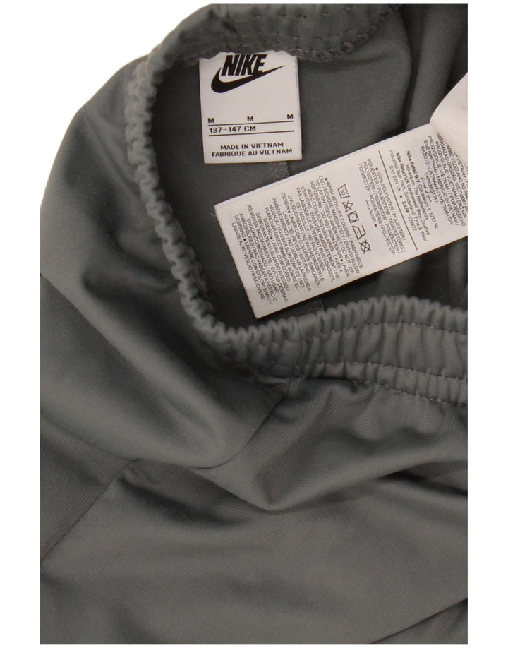 NIKE Boys Tracksuit Trousers Joggers 10-11 Years Medium Grey Polyester
