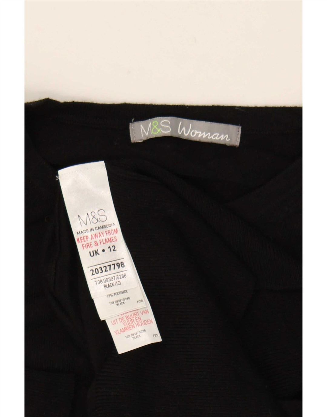 Marks & Spencer Womens Cardigan Sweater UK 12 Medium Black Viscose