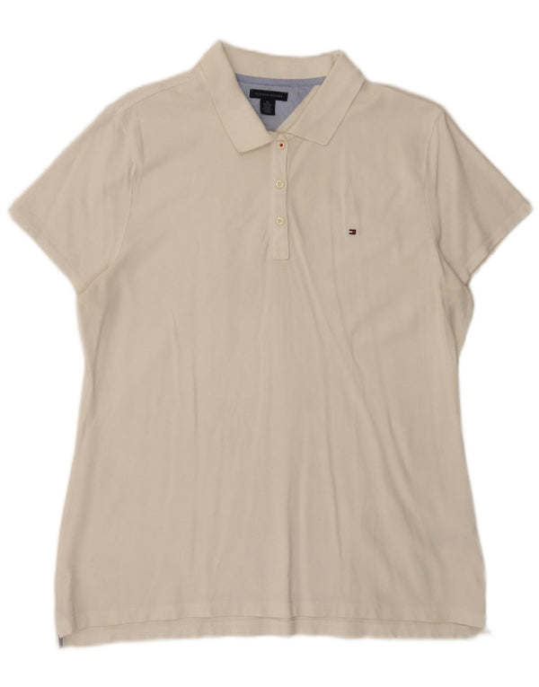 Tommy Hilfiger Womens Polo Shirt UK 18 XL White Cotton