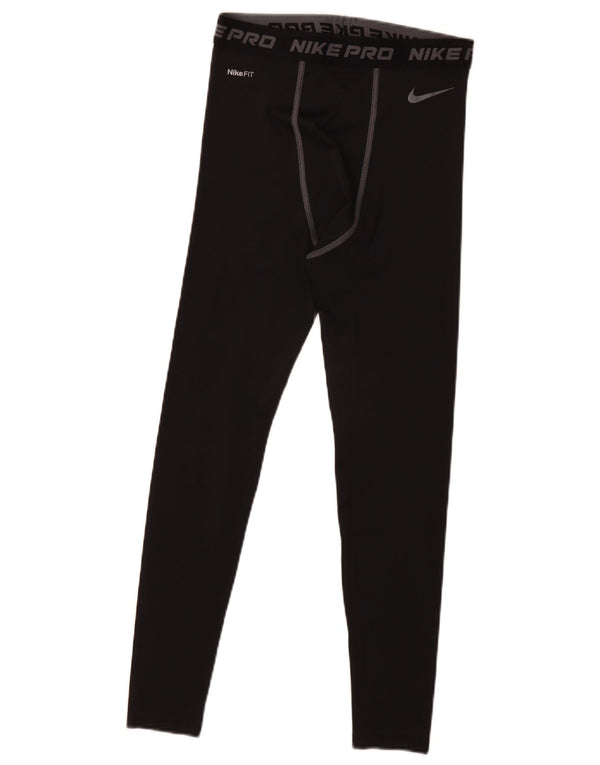 Nike Mens Graphic Leggings UK 39/41 Medium Black Polyester