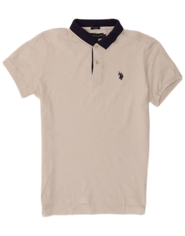 U.S. Polo Assn. Mens Shirt Small White Colourblock Cotton
