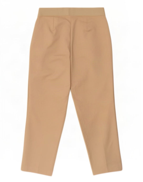 Marks & Spencer Womens Straight Capri Trousers UK 10 Small W28 L21 Beige