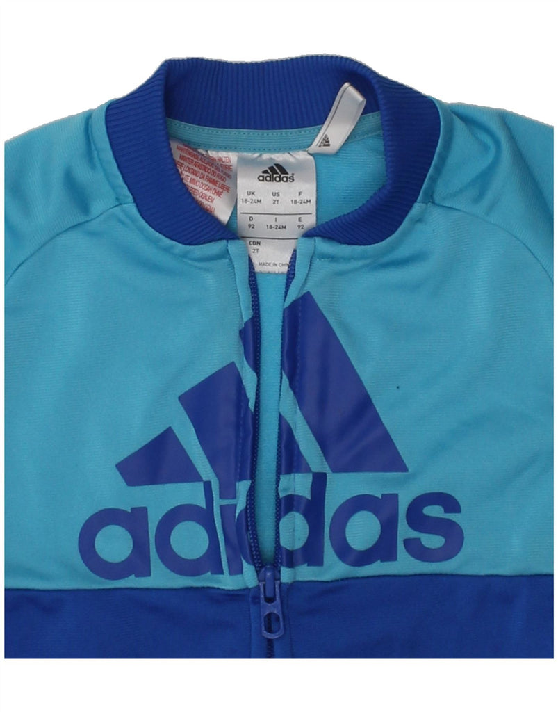 ADIDAS Baby Boys Graphic Tracksuit Top Jacket 18-24 Months Blue | Vintage Adidas | Thrift | Second-Hand Adidas | Used Clothing | Messina Hembry 