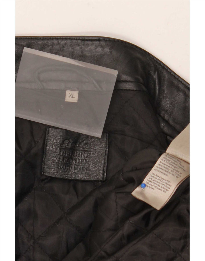 Bata Mens Leather Jacket UK 42 XL Black