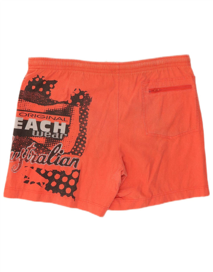 AUSTRALIAN L'ALPINA Mens Graphic Swimming Shorts IT 50 Medium  Orange