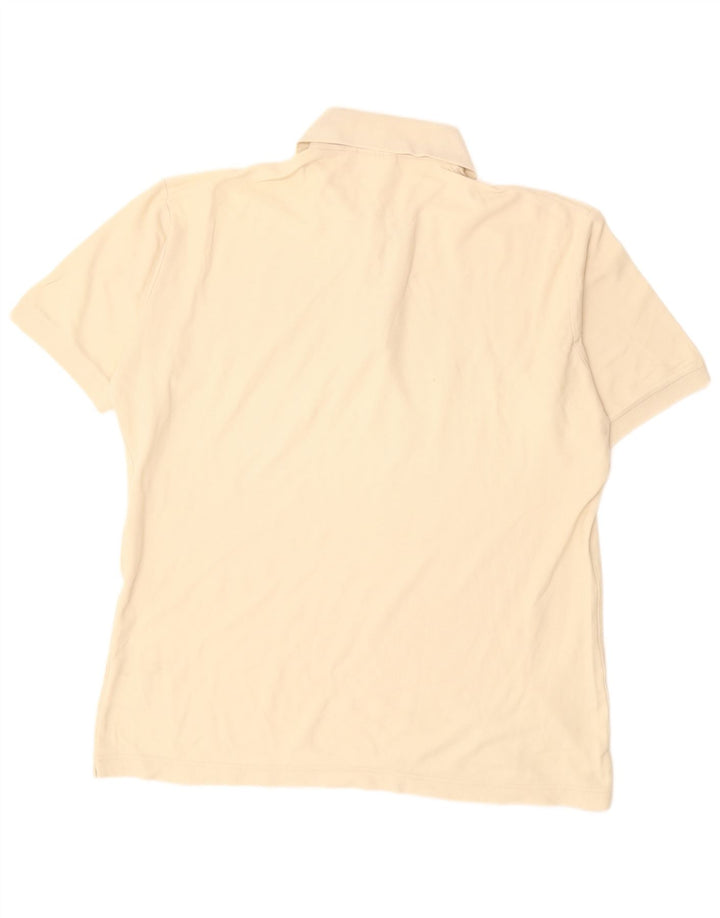 DIADORA Mens Polo Shirt IT 52 Large Beige Cotton