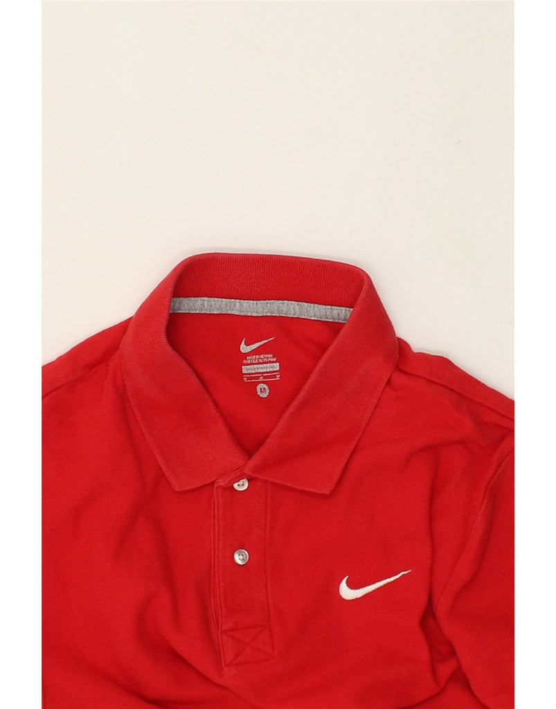 NIKE Mens Polo Shirt Medium Red Cotton | Vintage Nike | Thrift | Second-Hand Nike | Used Clothing | Messina Hembry 