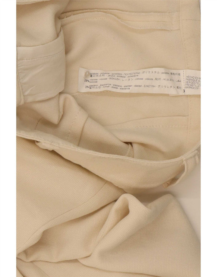 Zara Womens Straight Casual Trousers Medium W32 L33 Off White Polyester
