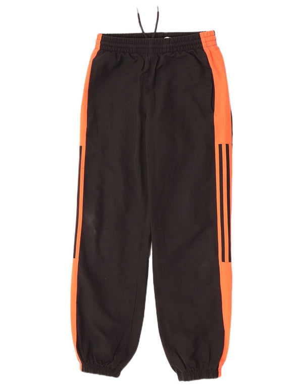 ADIDAS Boys Tracksuit Trousers Joggers 11-12 Years  Black Colourblock