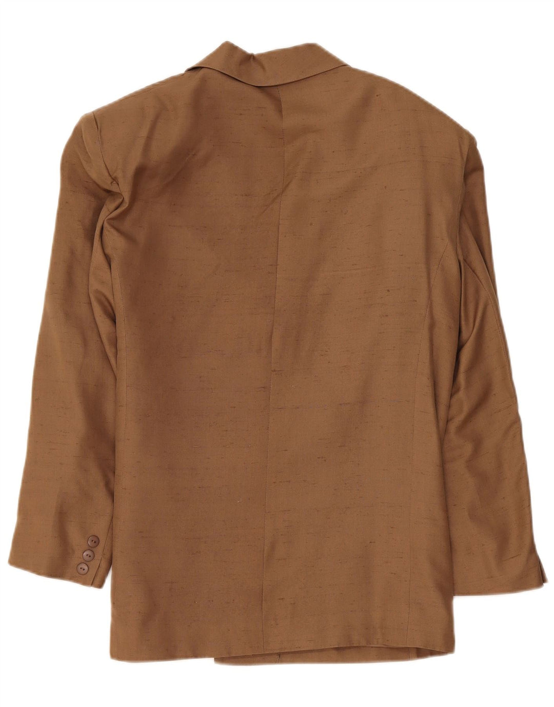Jaeger Womens 1 Button Blazer Jacket UK 16 Large Beige Flecked Silk