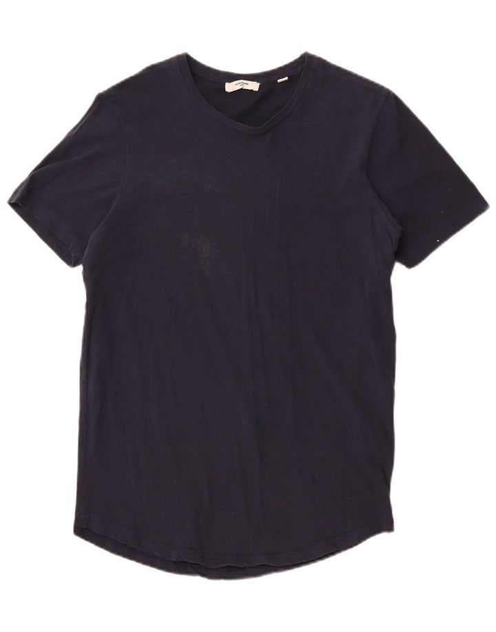 Jack & Jones Mens T-Shirt Top Small Navy Blue Cotton