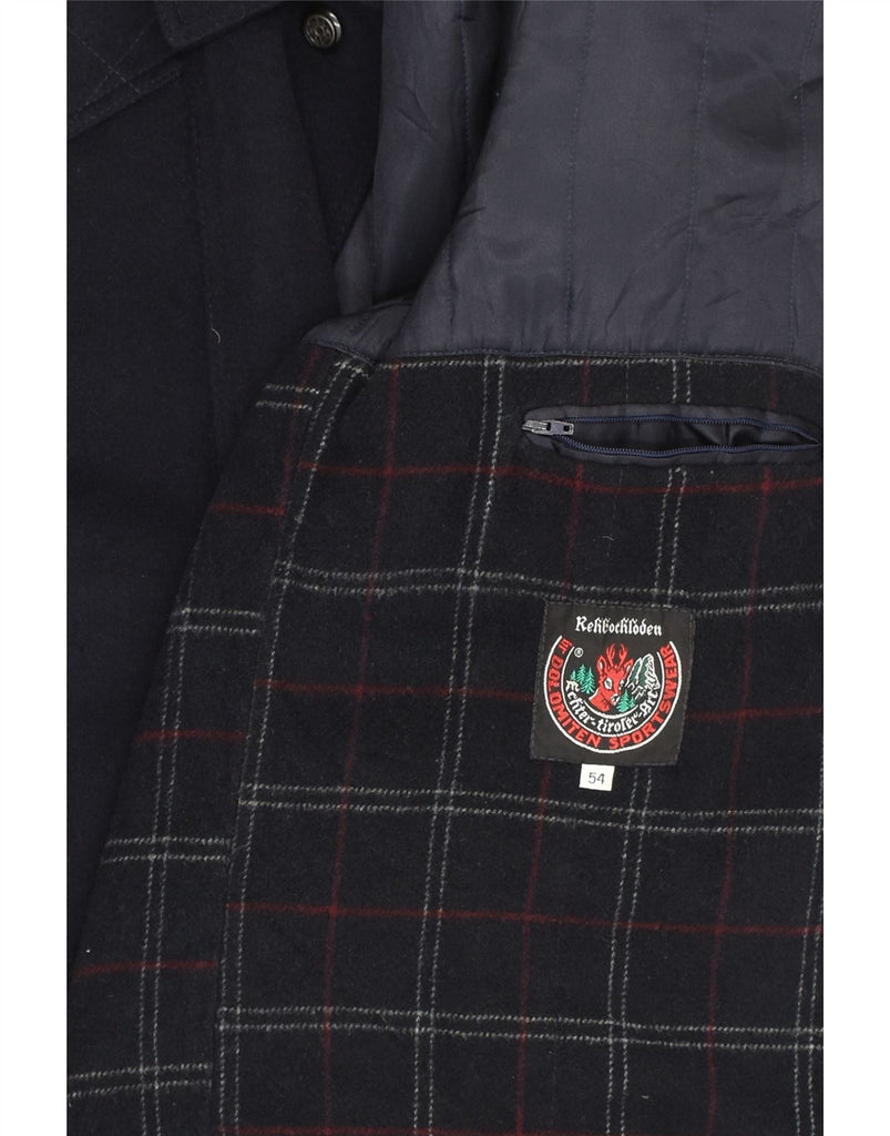 DOLOMITEN Mens Overcoat UK 44 2XL Navy Blue Wool | Vintage Dolomiten | Thrift | Second-Hand Dolomiten | Used Clothing | Messina Hembry 
