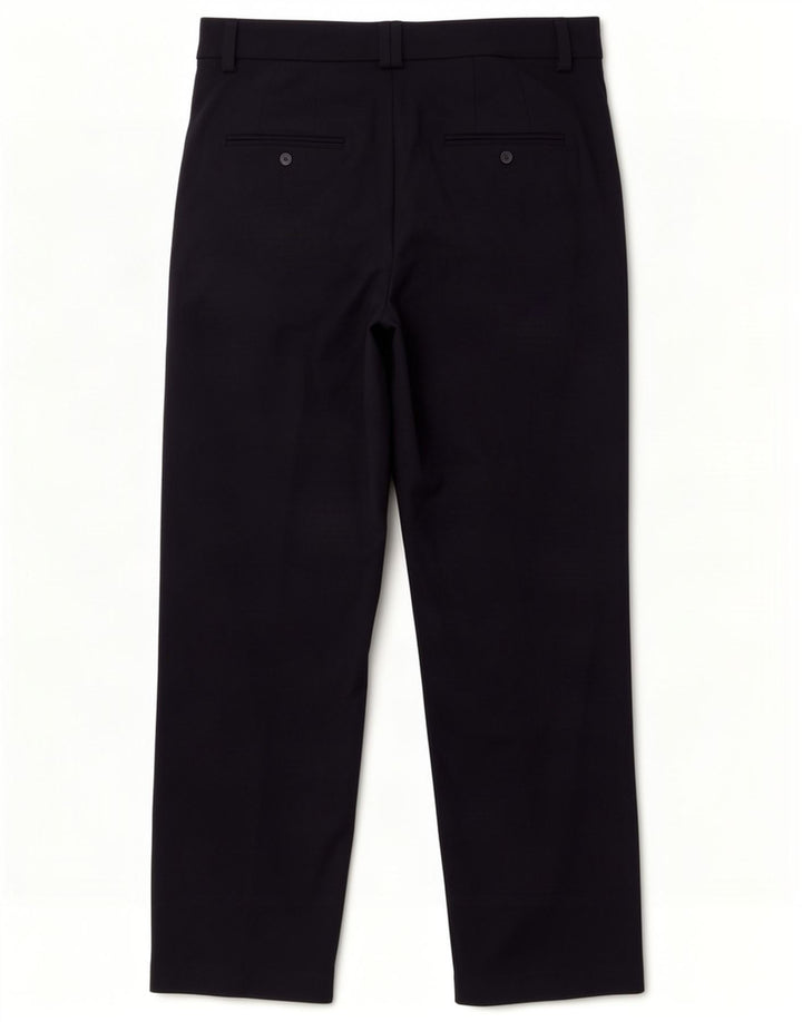 Marks & Spencer Womens Cropped Trousers UK 10 Small W32 L26 Navy Blue
