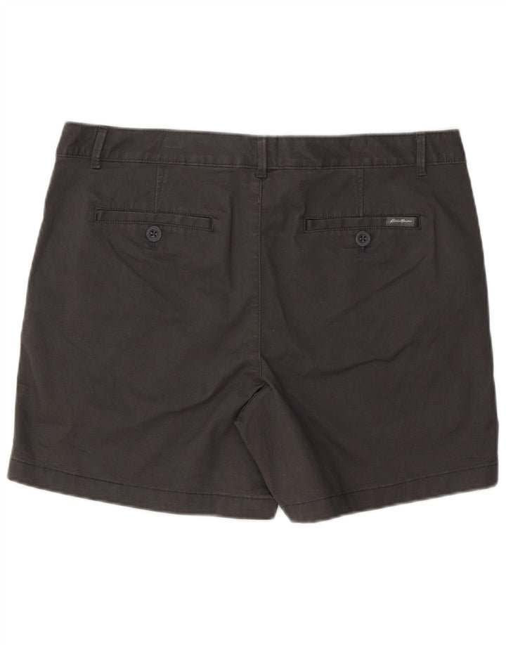 EDDIE BAUER Womens Chino Shorts US 12 Large W36  Black Cotton