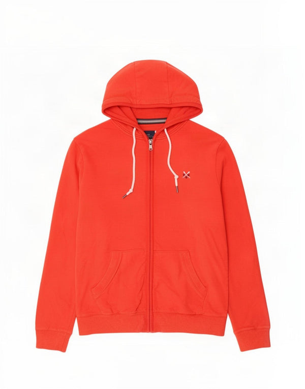 Crew Clothing Mens Zip Hoodie Sweater Large Red Cotton