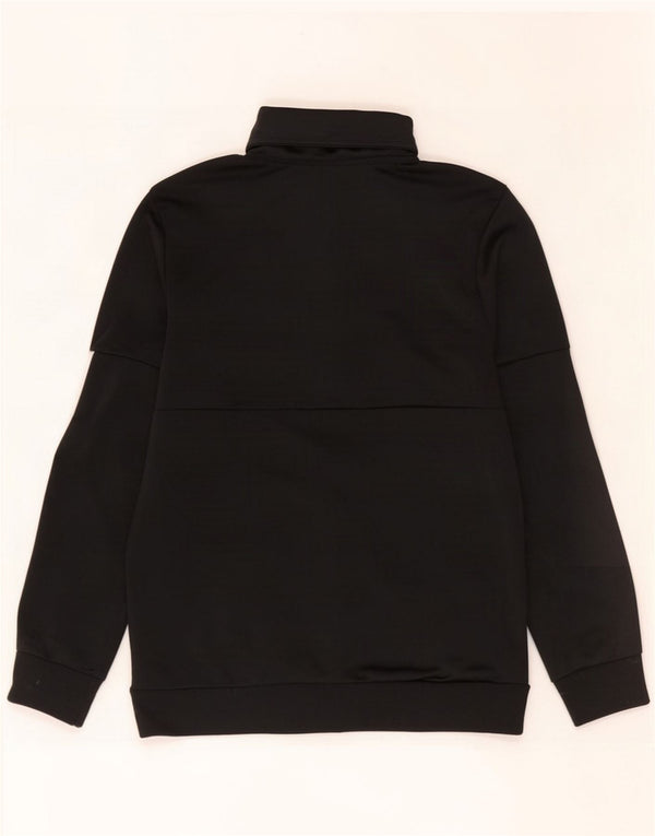 Adidas Boys Tracksuit Top Jacket 13-14 Years Black Polyester