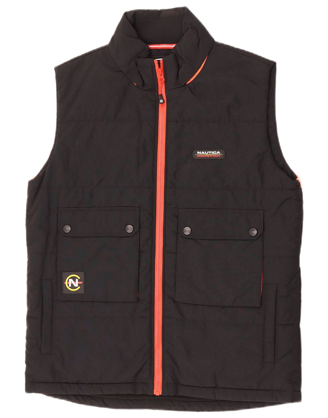 Nautica Mens Hooded Padded Gilet UK 38 Medium Black