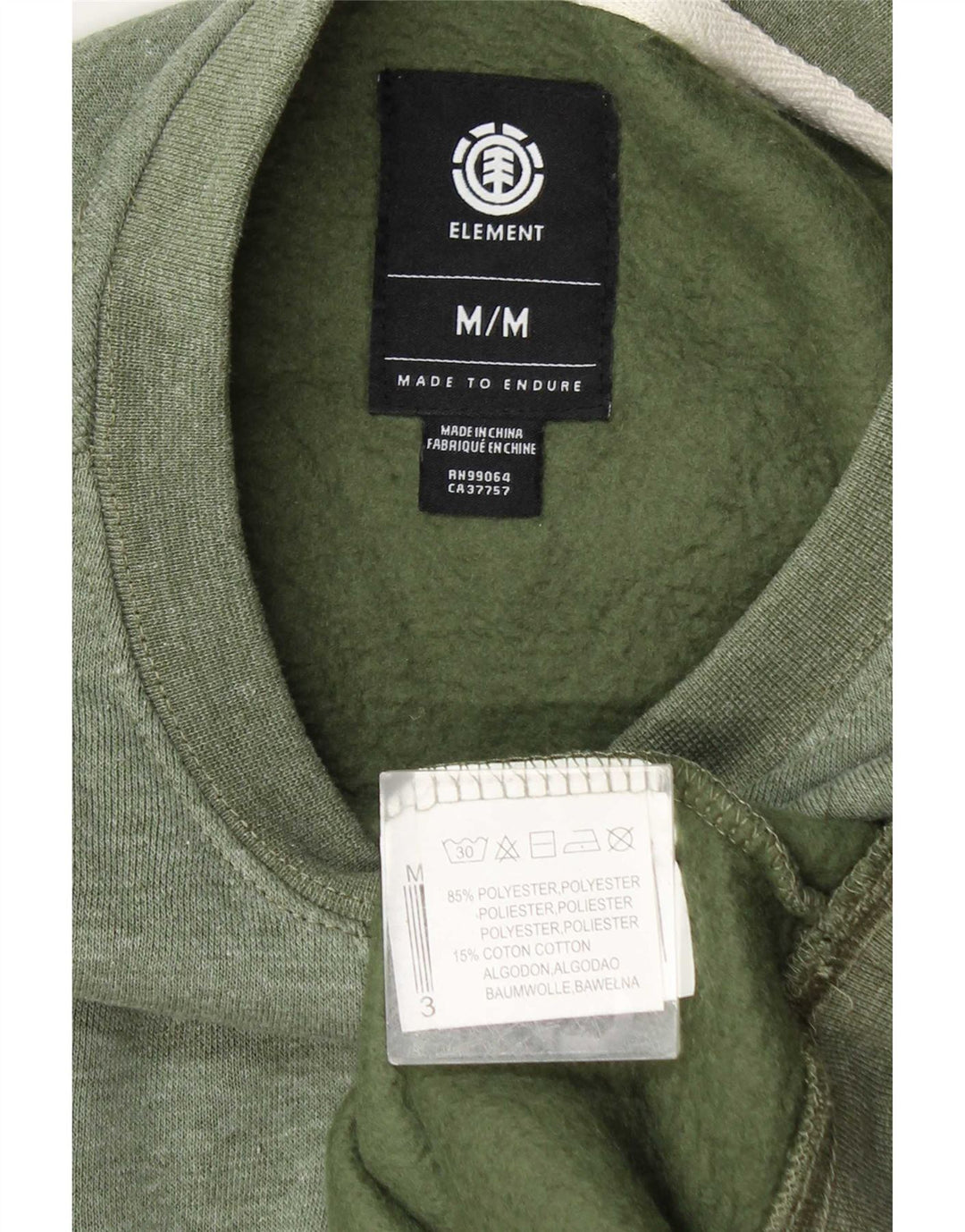 Element Mens Sweatshirt Jumper Medium Green Polyester