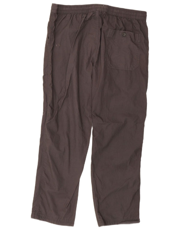 Marks & Spencer Mens Straight Chino Trousers Large W36 L29 Grey Cotton