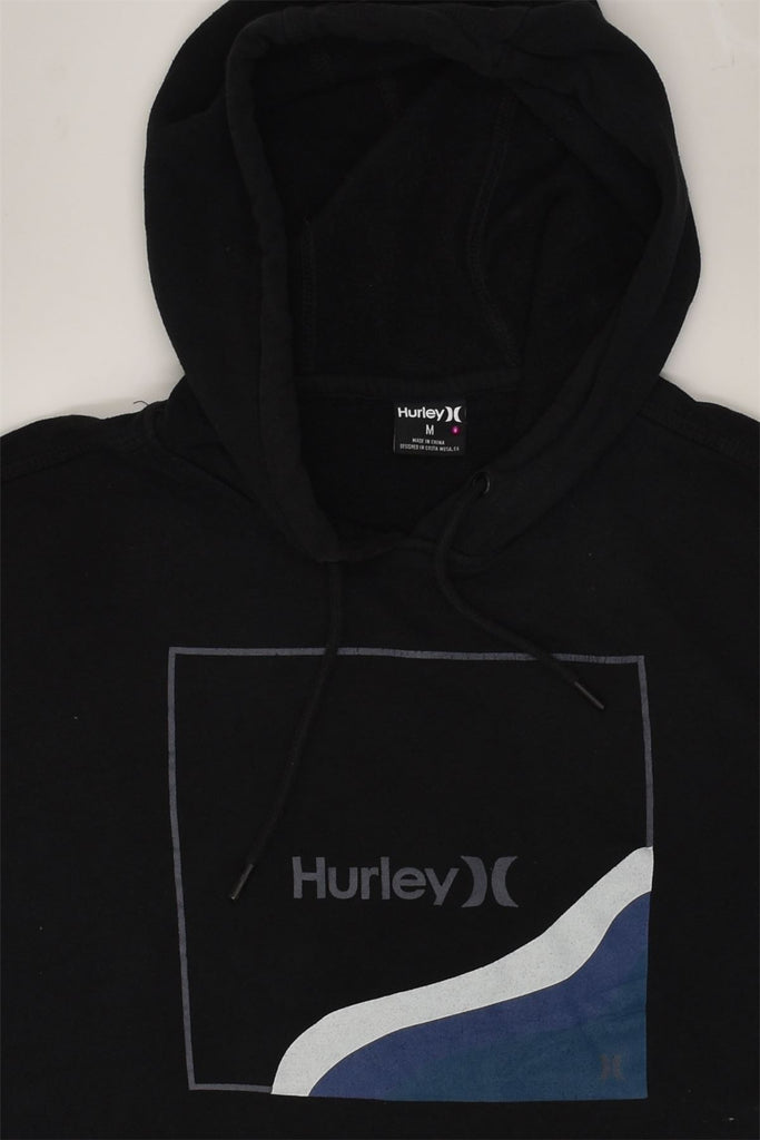 HURLEY Mens Graphic Hoodie Jumper Medium Navy Blue Cotton | Vintage Hurley | Thrift | Second-Hand Hurley | Used Clothing | Messina Hembry 