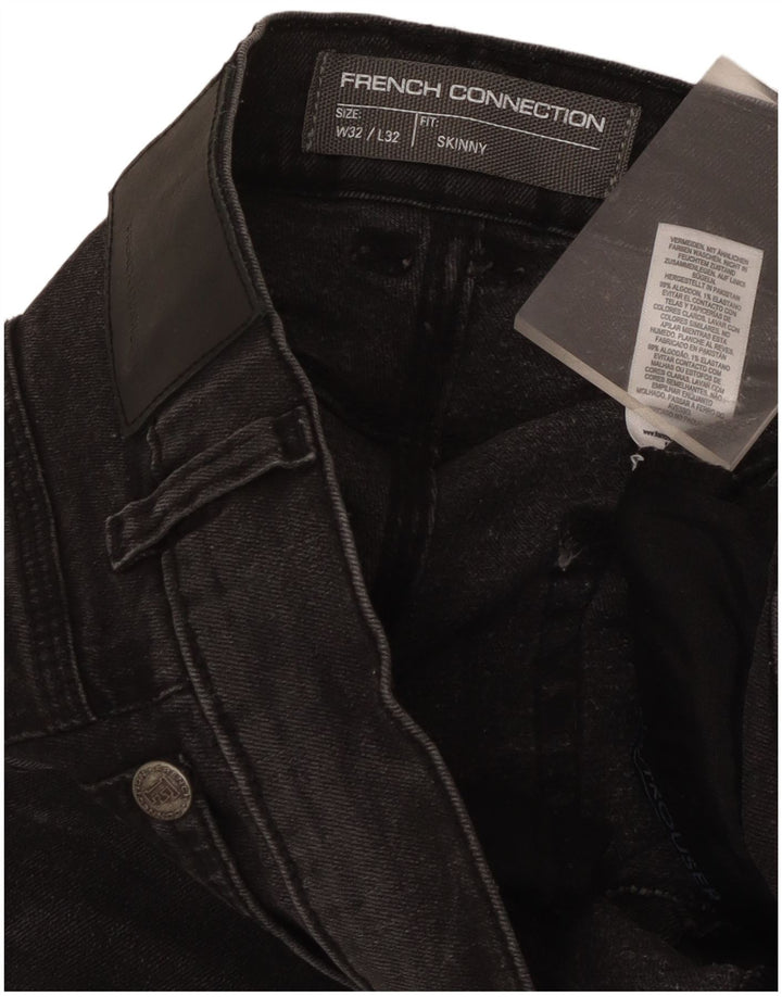 French Connection Mens Skinny Jeans W32 L32 Black Cotton