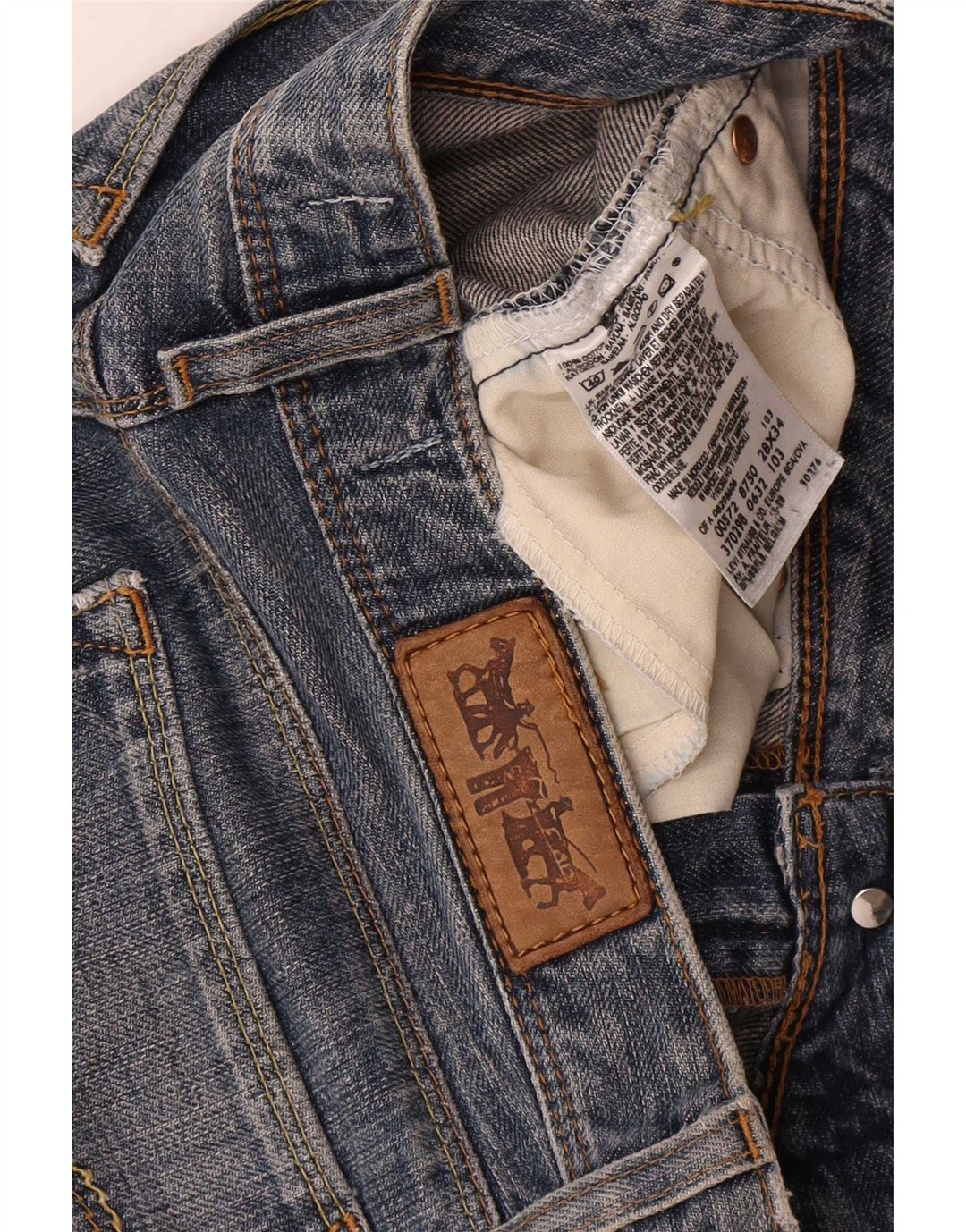Levi's Womens 572 Bootcut Jeans W28 L34 Blue Cotton