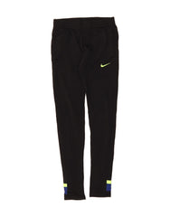 NIKE Boys Tracksuit Trousers 13-14 Years XL Black Polyester