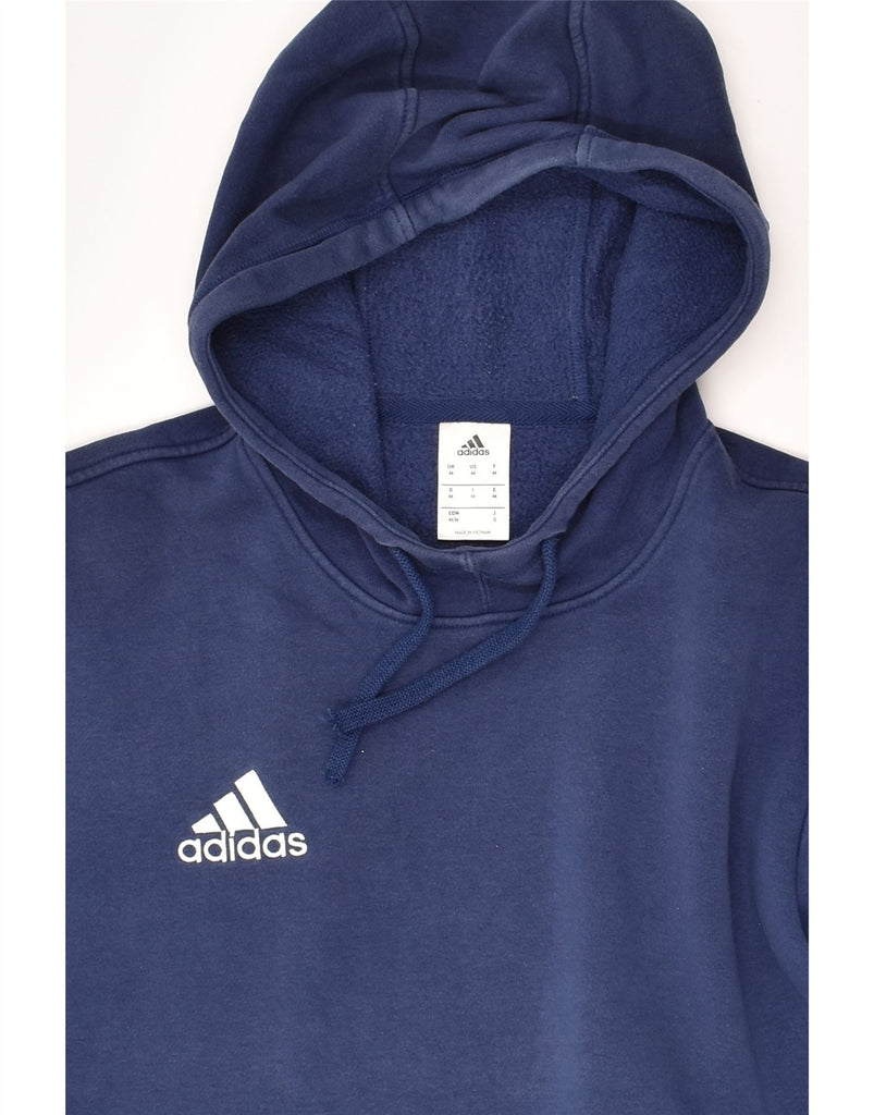 ADIDAS Mens Hoodie Jumper Medium Navy Blue Cotton | Vintage Adidas | Thrift | Second-Hand Adidas | Used Clothing | Messina Hembry 