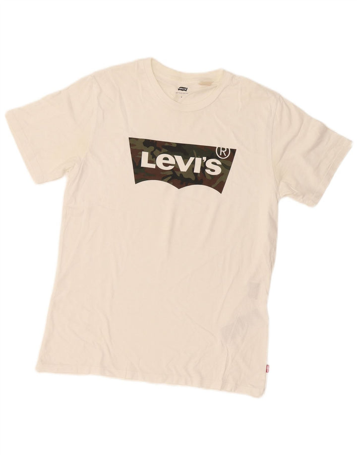 Levi's Mens Graphic T-Shirt Top Small White Cotton
