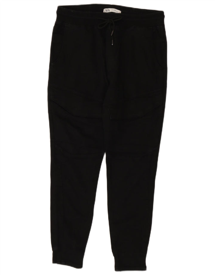 Zara Mens Joggers Chino Trousers Medium W31 L26 Black