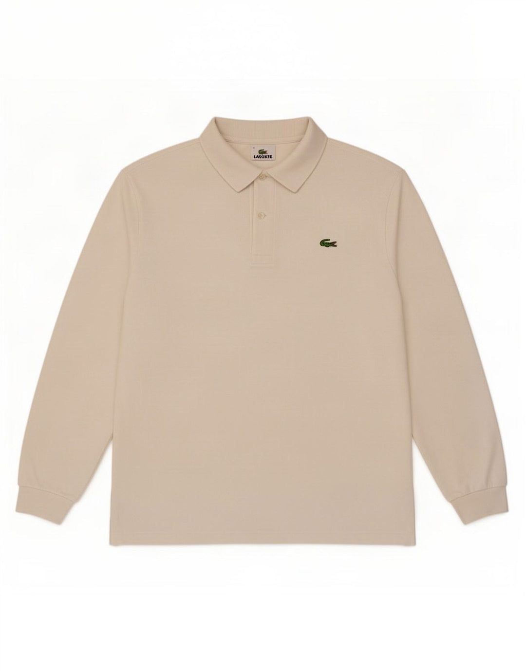 Lacoste Mens Long Sleeve Polo Shirt Size 4 Medium White