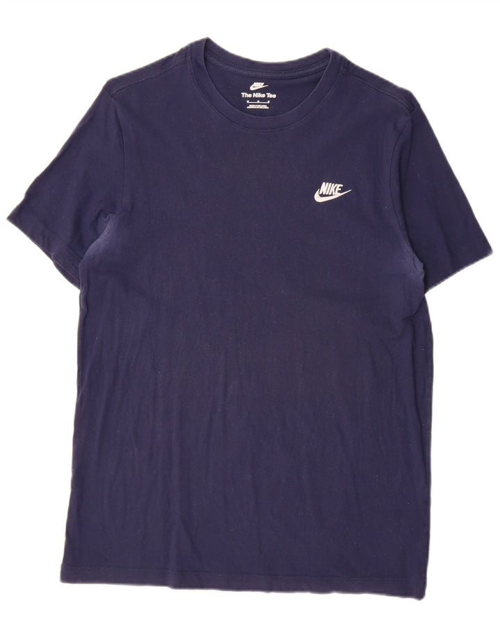 Nike Mens T-Shirt Top Medium Navy Blue Cotton