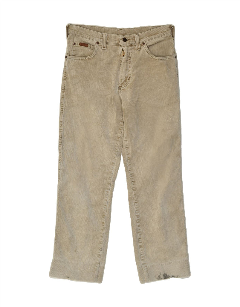 WRANGLER Mens Straight Corduroy Trousers W30 L27  Beige Cotton | Vintage Wrangler | Thrift | Second-Hand Wrangler | Used Clothing | Messina Hembry 