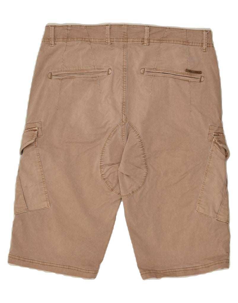 GAS Mens Cargo Shorts W32 Medium  Brown Cotton | Vintage Gas | Thrift | Second-Hand Gas | Used Clothing | Messina Hembry 