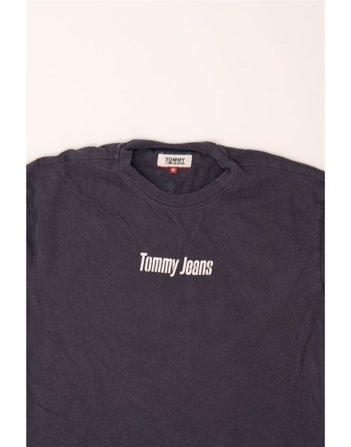 TOMMY HILFIGER Mens Graphic T-Shirt Top Medium Navy Blue Cotton Vintage Tommy Hilfiger and Second-Hand Tommy Hilfiger from Messina Hembry 