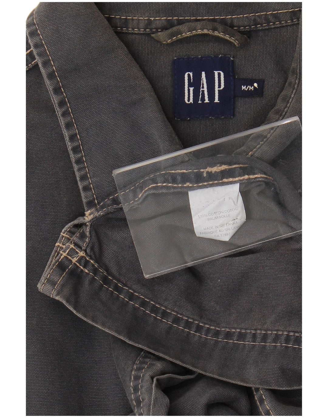 Gap Mens Short Sleeve Shirt Medium Grey Cotton