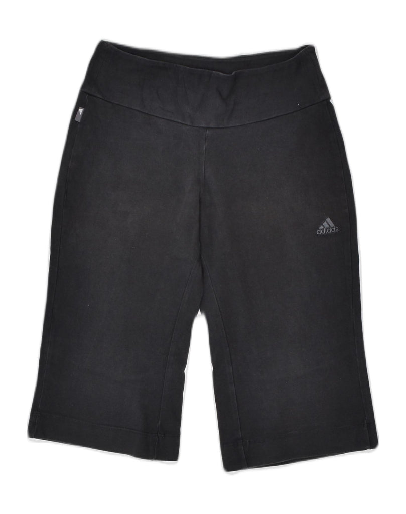 ADIDAS Womens Sport Shorts UK 10 Small Black Cotton | Vintage Adidas | Thrift | Second-Hand Adidas | Used Clothing | Messina Hembry 