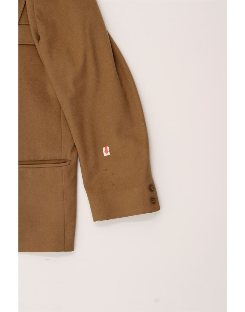 JAEGER Womens Double Breasted Blazer Jacket UK 16 Large Brown Wool Vintage Jaeger and Second-Hand Jaeger from Messina Hembry 
